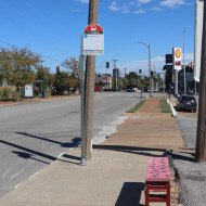 MetroBus stop #5423: Clayton @ Hampton, eastbound MetroBus stop 5423: Clayton at Hampton, eastbound