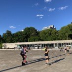 Roller skaters at Steinberg